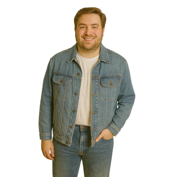 Wrangler Rugged Wear Men's Denim Cowboy Jacket XL - Picture 1 of 11